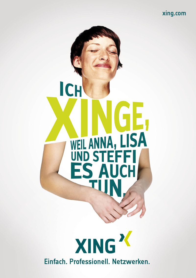 Xing Kampagne Print Frau